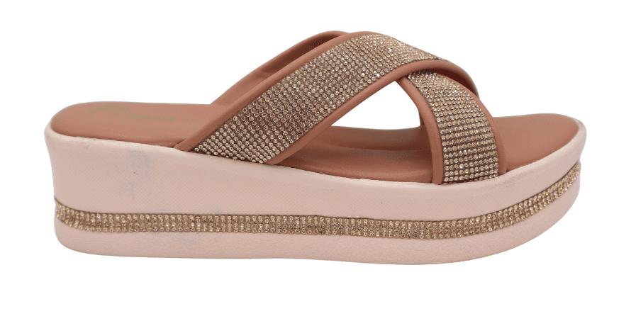 Women's Fancy Pink Wedge Heel Platform Sandals