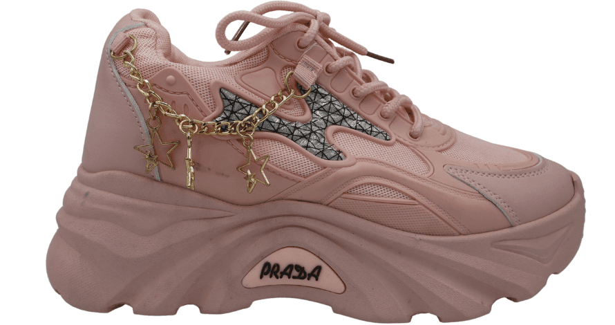 Trendy Pink Chunky Casual Sneaker for Women